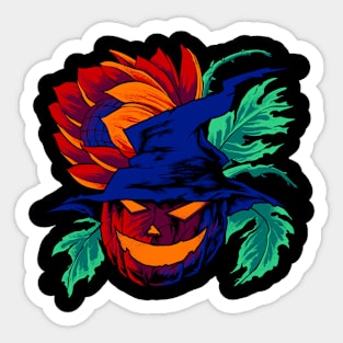 pumpkin witch Sticker